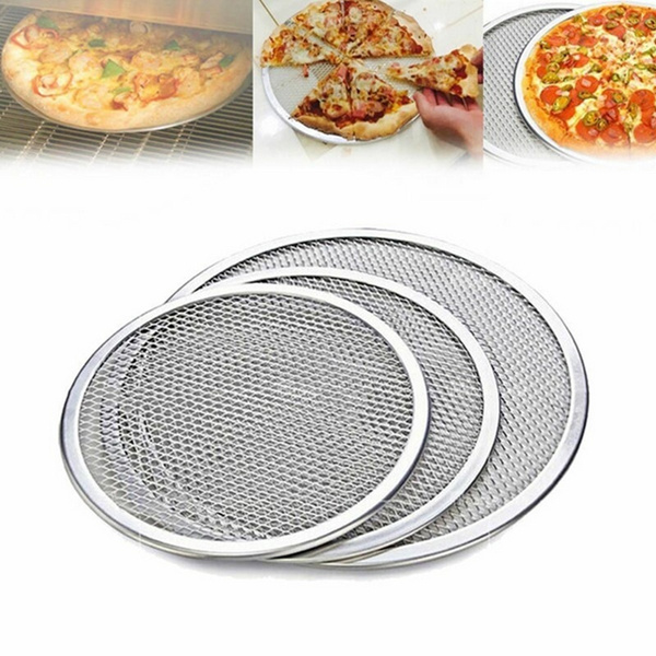 6'' 22'' Aluminium Mesh Pizza Screen Baking Tray Plate Pan Cook Pizza Bakeware 