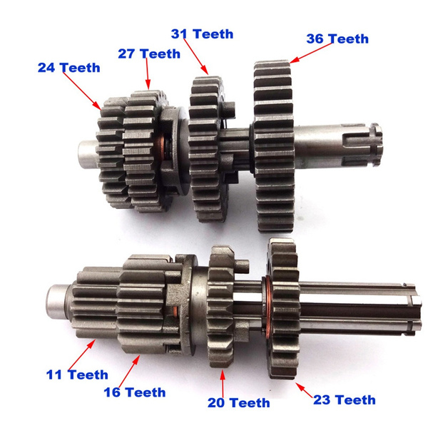 FishMotor Transmission Gear Box Main Counter Shaft Parts For Chinese YX  110cc 125cc Engine Pit Dirt Motor Bike