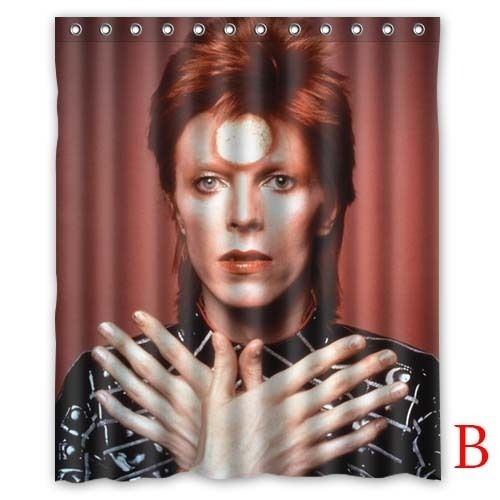 David Bowie Custom Polyester Shower, David Bowie Shower Curtain