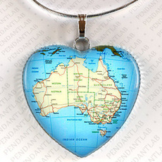 australiajewelrynecklace, Gifts, australiapendantnecklace, mapnecklace