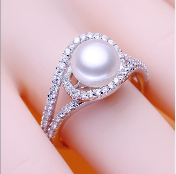 Ashiqi Real Natural Freshwater Pearl Rings For Women Wedding Gift Fishing  Line Braided Hand Jewelry - Rings - AliExpress