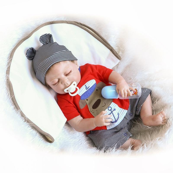 23" Reborn Baby Boy Doll Realistic Handmade Full Body Silicone Lifelike Toy | Wish