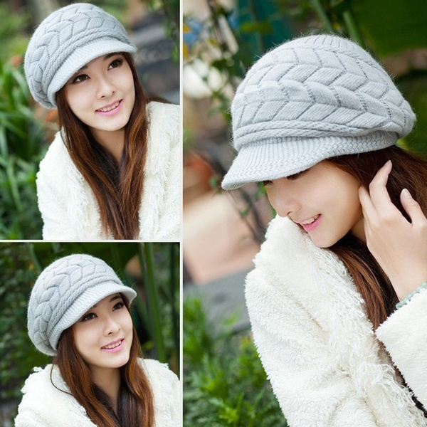 Elegante Donna Inverno Coniglio Cappello di Pelliccia Femminile Autunno  Cappelli Lavorati A Maglia Per Donna Cap Autunno E di Inverno Delle Signore  di Modo Skullies Berretti | Wish