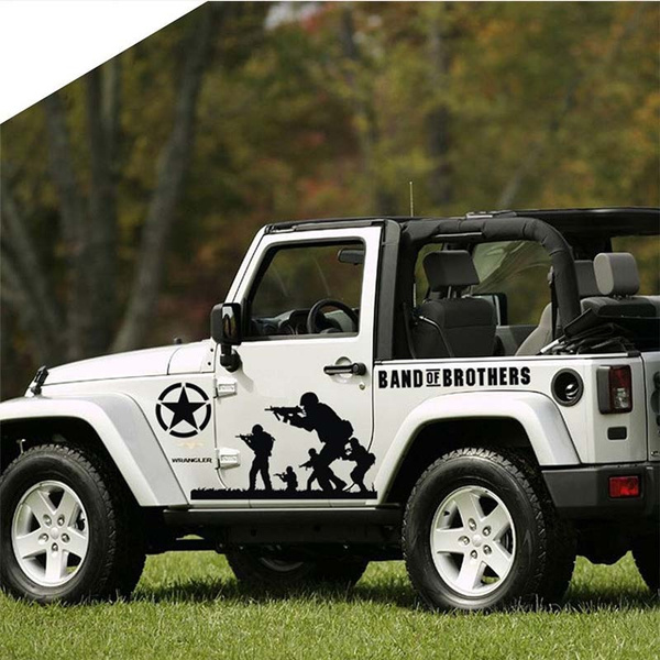 Army Band Of Brothers Car Sticker Decal For Jeep Wrangler Graphic Vinyl U.S