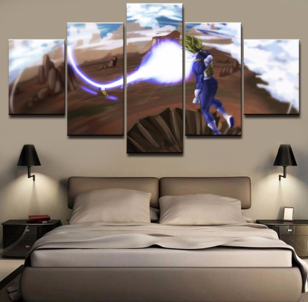 5 Piece HD Print Dragon Ball Z Vegeta Cuadros Decoracion Paintings on ...