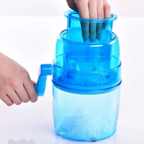 1.1L Portable Hand Crank Manual Ice Crusher Shaver Kids Shredding Snow Cone Maker  Machine Kitchen Ice machine