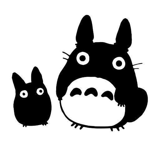 my neighbor totoro black and white