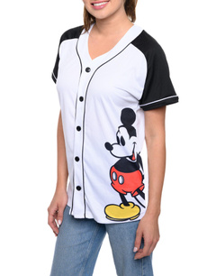Mickey Mouse, Fashion, Shirt, button