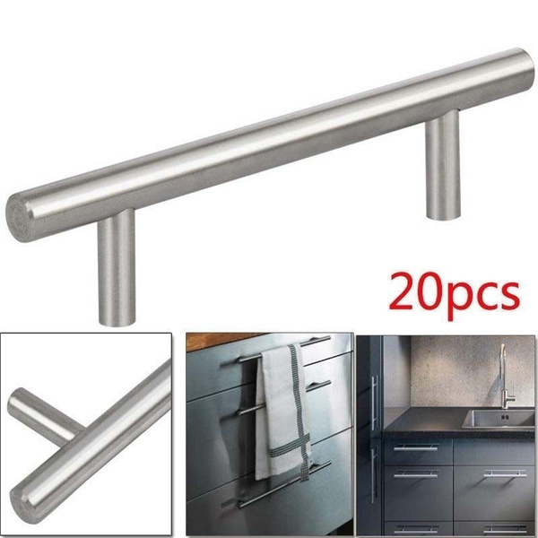20pcs Set Stainless Steel T Bar Modern Kitchen Cabinet Door Handles Drawer Pulls Knobs Wish - Kitchen Cabinets Door Handles Stainless Steel 20pcs Set Stainless Steel T Bar Modern Kitchen Cabinet Door Handles Drawer Pulls Knobs Wish - Kitchen Cabinets Door Handles Stainless Steel