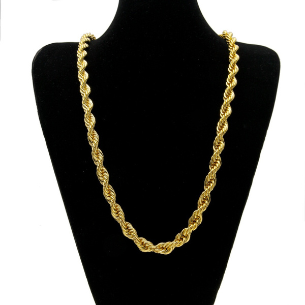 18k gold rope chain 10mm