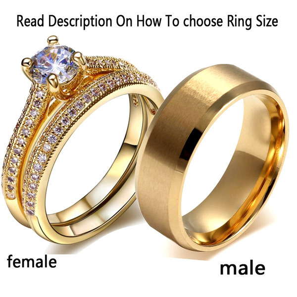 24k gold store couple rings