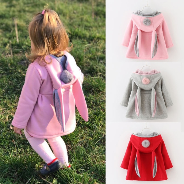 Toddler Kids Baby Girl Jackets Cloak Hoodie Tops Warm Clothes Winter Fall Coat Outerwear Outfits
