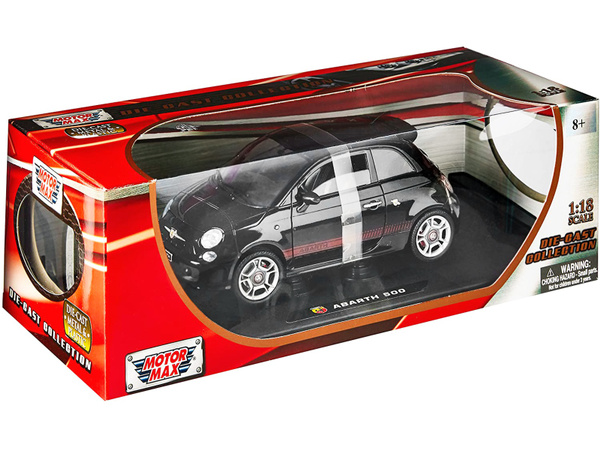 Fiat 500 Abarth Black 1/18 Diecast Model Car by Motormax | Wish