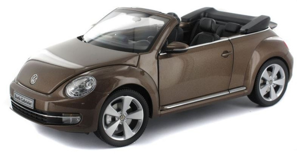 自動車 VW New Beetle Convertible 1/18 1/18 Kyosho Volkswagen VW Beetle Covertible (Brown) Diecast