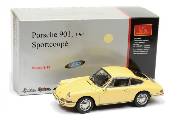 1964 Porsche 901 Sportcoupe Champagne Yellow 1/18 Diecast Model