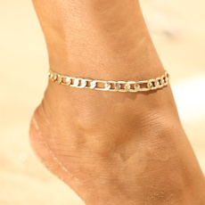 Summer Holiday Beach Gold/Silver Anklet Chain Classics Punk Ankle Bracelet Fashion Vintage Foot Chain Ankle Accessories