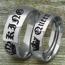 Couple Rings, King, titanium steel, lover gifts