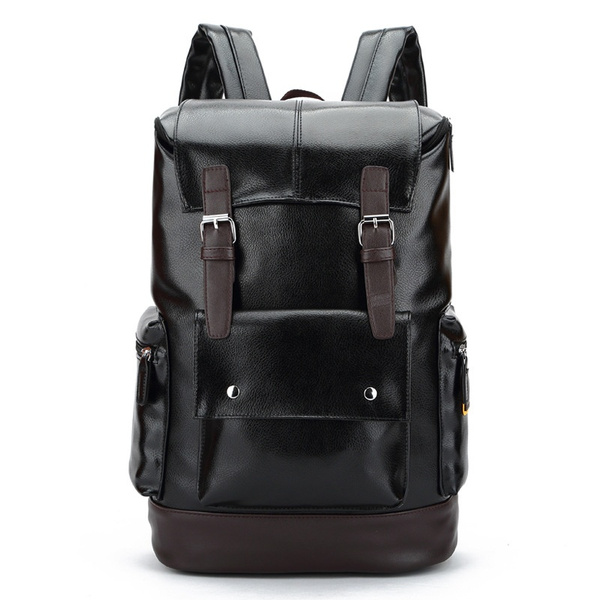 kanken leather backpack