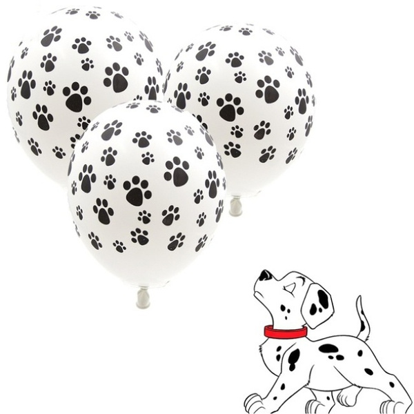 Paw Print Dog Party Balloons, Pets Dog Paw Latex Balloons