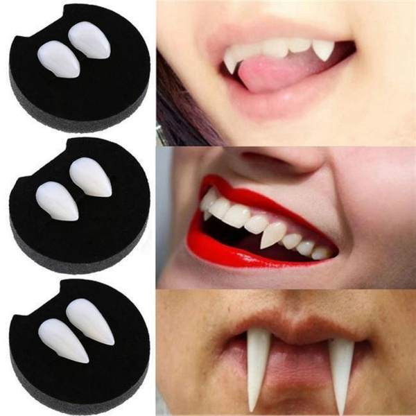 Halloween Costume Party Zombie Werewolf Resin Vampire Fangs Tooth Cap OR Putty