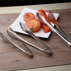 Kitchen Grill Accessories Fruit Gripper Kitchen Gadgets Bread Clamp Cooking BBQ Barbecue Tool Ice Tongs Food Tong Stainless Steel