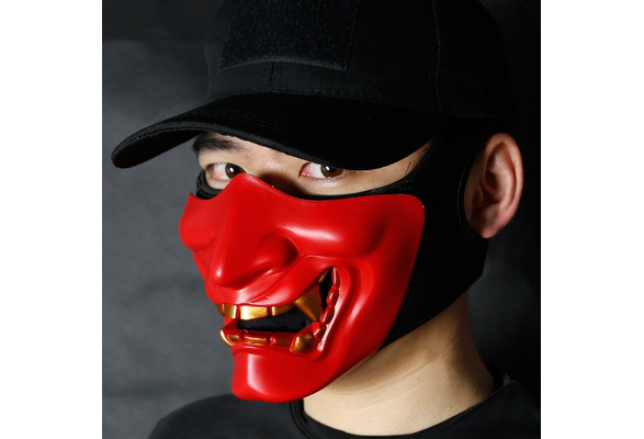 Horror Mezza Maschera Diavolo Smile Battlefield Guardian Prajna Maschera per Partito Halloween Cosplay