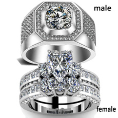 Couple Rings, Fashion Jewelry, Heart Shape, wedding ring