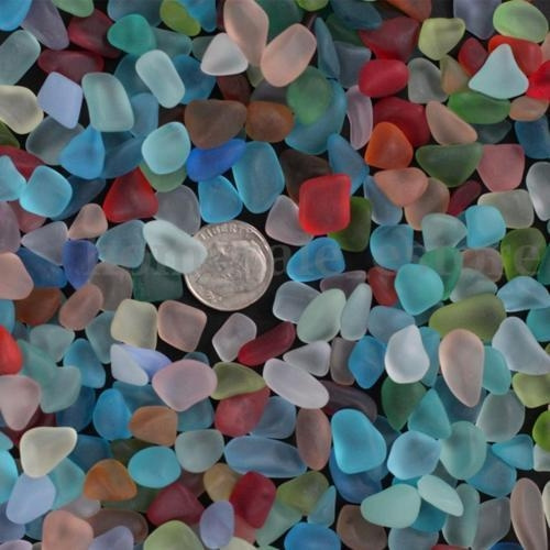 Glass Beads Bulk 20-100Pcs Sea Beach Mixed Colors Jewelry Pendant Decoration
