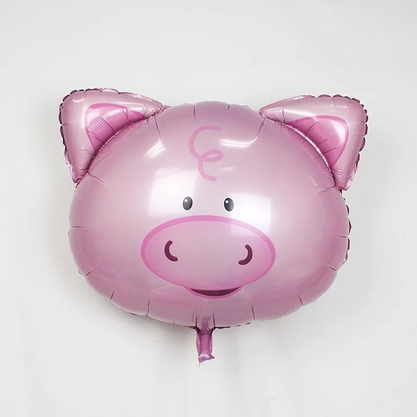 76 71 Cm Mignon Rose Cochon Ballons Fete D Anniversaire Cochon Theme Animal Decor Feuille Helium Globos Wish