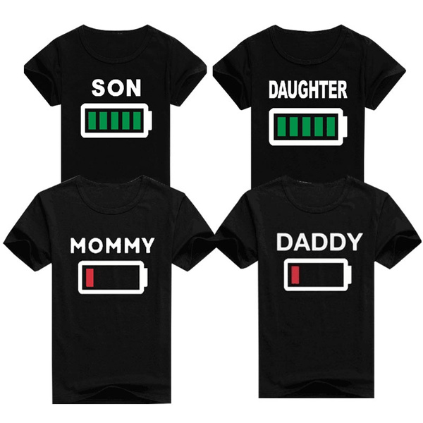 Battery Funny Couples T Shirt Family 