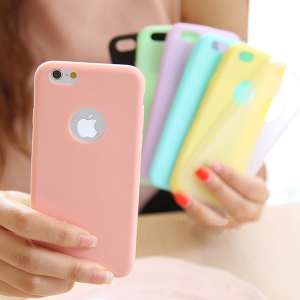 Fashion Cute Candy Colors Soft Tpu Silicon Phone Cases For Apple Iphone 5 5s 5se 6 6s 7 Plus Case Silicone Back Cover Coque Wish