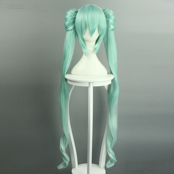 Vocaloid Hatsune Miku 40cm 120cm Two Parts Length Long Wigs Japanese Style Anime Cosplay Wig Hair