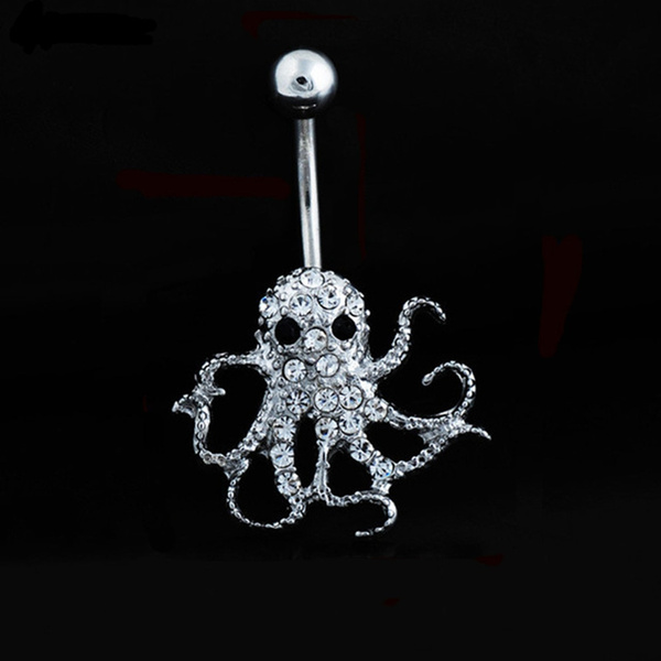 Octopus belly button on sale ring