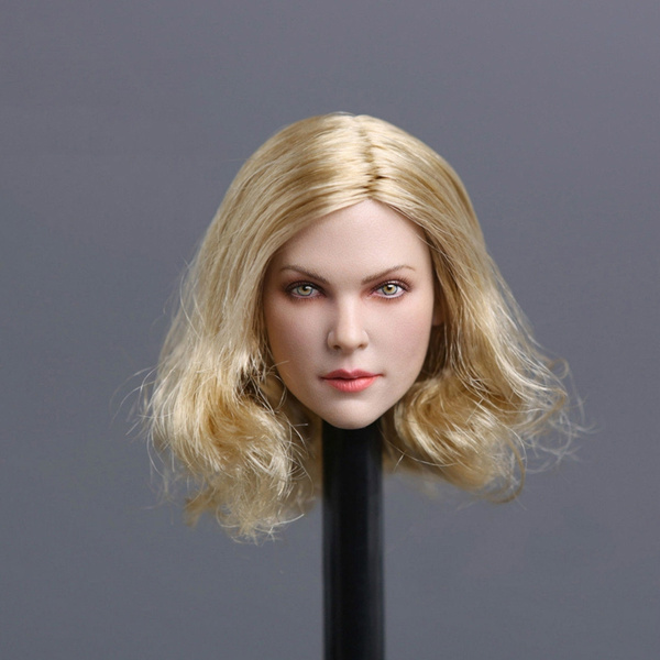 1 6 Scale Female Head Model Blond European Sculpt Carving For 12