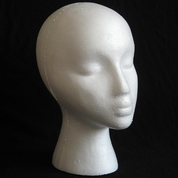Female Mannequin Styrofoam Foam Head Model Wigs Hats Display Stand White 