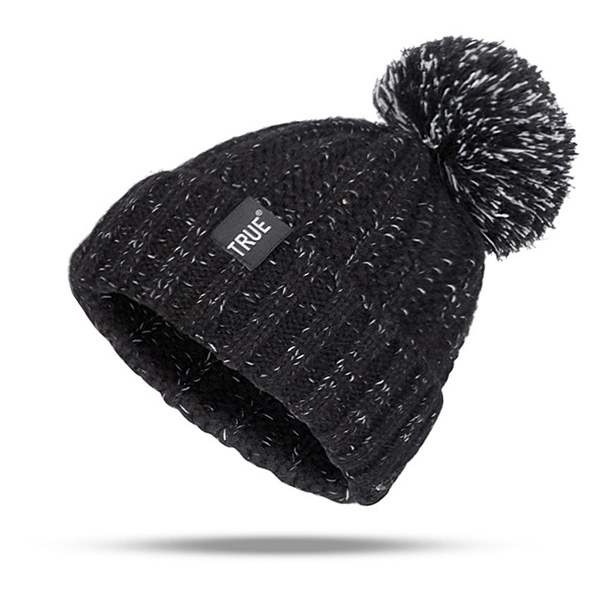 Hair Ball Knitting Cap Wool Hat 