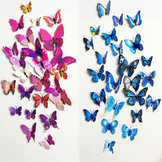 12pcs PVC 3d Butterfly wall decor cute Butterflies wall stickers art Decals home Decoration