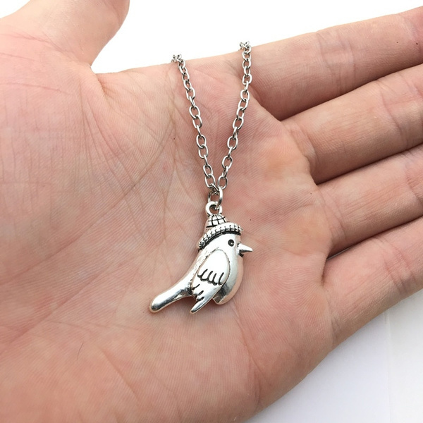 Buy Tiny Bird Charm Necklace Gold or Rose Gold Vermeil Online in India -  Etsy