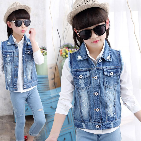 Baby girl hot sale denim vest