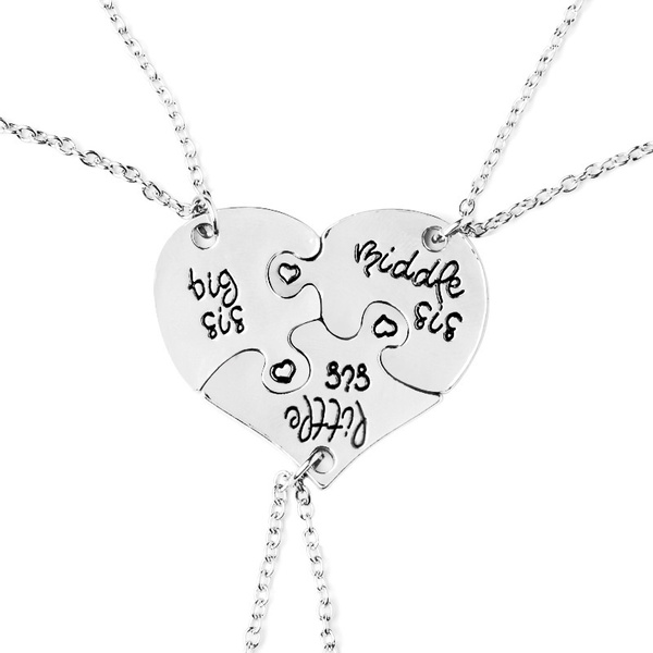 Three Sisters Three Friends Necklace Best Friends Pendant 3 Sisters BFF Necklace