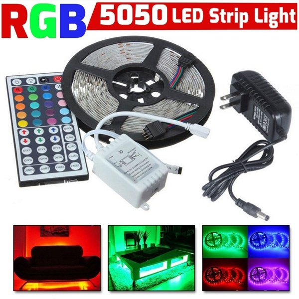 IHomy 16.4ft LED Flexible Light Strip RGB 300 LEDs SMD 5050 Lights Waterproof 