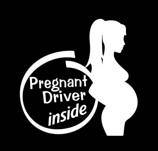 Decus Adesivo Donna Incinta - Sticker Per Auto Moto JDM Style, Qualità Made In Germany, 13x9cm - 4