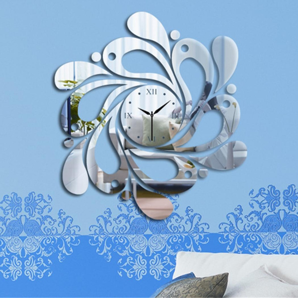 3d Mirror Surface Roman Numerals Decorative Wall Clock Stickers Home Diy Wish - Home Decorative Mirror Wall Clock 3d Mirror Surface Roman Numerals Decorative Wall Clock Stickers Home Diy Wish - Home Decorative Mirror Wall Clock