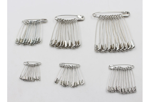 5PCS Needles Safety Pins Silver Assorted Size Small Medium Large Sewing Crafts