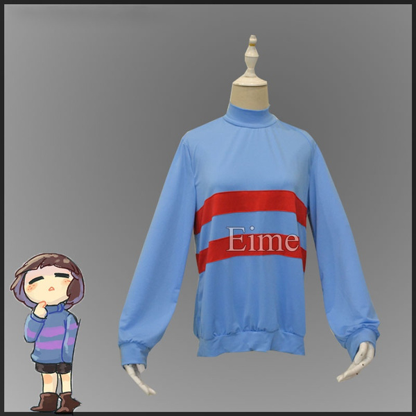 Under Tale Frisk Cosplay Halloween Blue Sweater Coat Costume Wish