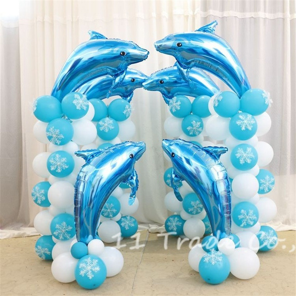 GlobalNiche® Purple : Dolphins Balloon Foil Balloons Wedding Party