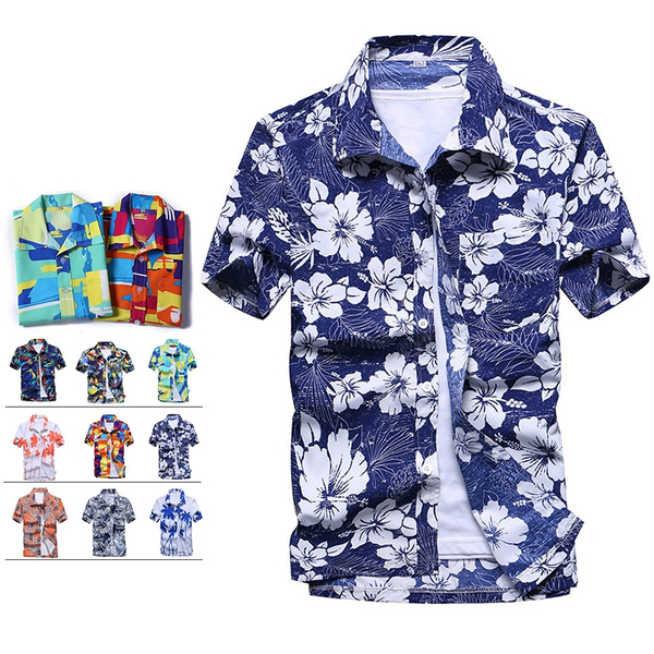 Summer Fashion Hawaiian Shirt Mens 