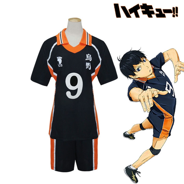 Conjunto Anime Haikyuu Volei Feminino Kageyama Tobio 9 Lider De Torcida  Cropped E Short, Comprar Moda Feminina