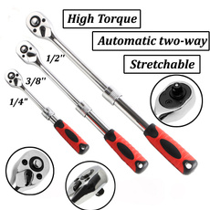  1/4" 3/8'' 1/2'' High Torque Automatic two-way Ratchet Wrench for Socket 72 Teeth Cr-v Quick Release Professional Hand Tools A Type 
