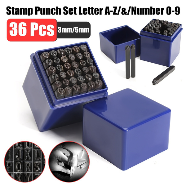 Amtech 38 Piece Letter Number Stamping Stamp Tool Set Kit Automatic Metal Punch